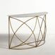 Wayland White Banswara Marble And Antique Aged Brass Console Table