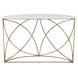 Wayland White Banswara Marble And Antique Aged Brass Console Table