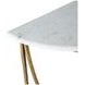 Wayland White Banswara Marble And Antique Aged Brass Console Table