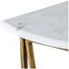 Wayland White Banswara Marble And Antique Aged Brass Console Table