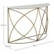 Wayland White Banswara Marble And Antique Aged Brass Console Table