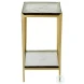 Magnus Cast Glass And Light Forged Gold Side Table
