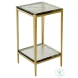 Magnus Cast Glass And Light Forged Gold Side Table