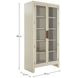 Newington Cerused Natural 2 Glass Door Bookcase