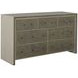 Alford Cerused White and Natural Shagreen 7 Drawer Dresser