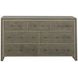 Alford Cerused White and Natural Shagreen 7 Drawer Dresser