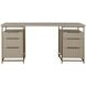 Rowen Sesame White and Brushed Brass 66" Executive Desk