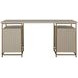 Rowen Sesame White and Brushed Brass 66" Executive Desk