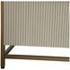 Rowen Sesame White and Brushed Brass 66" Executive Desk