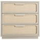 Serini Cerused White and Natural Seagrass 3 Drawer Nightstand