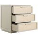 Serini Cerused White and Natural Seagrass 3 Drawer Nightstand