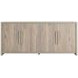 Zacariah Natural Spalted and Cerused White 4 Door Sideboard