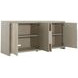 Zacariah Natural Spalted and Cerused White 4 Door Sideboard