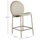 Evelyn Cream Upholstered Counter Height Stool
