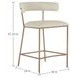 Matlock White Upholstered Counter Height Stool
