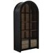 Elsa Brushed Black and Blonde Natural 2 Glass Door Display Cabinet