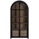 Elsa Brushed Black and Blonde Natural 2 Glass Door Display Cabinet