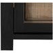 Elsa Brushed Black and Blonde Natural 2 Glass Door Display Cabinet