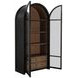Elsa Brushed Black and Blonde Natural 2 Glass Door Display Cabinet