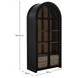 Elsa Brushed Black and Blonde Natural 2 Glass Door Display Cabinet