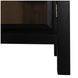 Elias Natural Bay and Brushed Black 2 Glass Door Cabinet