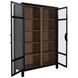 Elias Natural Bay and Brushed Black 2 Glass Door Cabinet