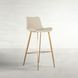 Hines White Upholstered Bar Stool