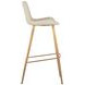 Hines White Upholstered Bar Stool