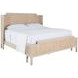 Camille Cerused White and Beige King Panel Bed