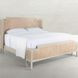 Camille Cerused White and Beige King Panel Bed