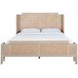 Camille Cerused White and Beige King Panel Bed