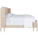 Camille Cerused White and Beige King Panel Bed