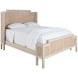 Camille Cerused White and Beige Queen Panel Bed