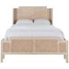 Camille Cerused White and Beige Queen Panel Bed