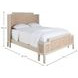 Camille Cerused White and Beige Queen Panel Bed