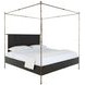 Reese Cerused Forest Black and Dark Antique Brass King Canopy Bed