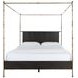 Reese Cerused Forest Black and Dark Antique Brass King Canopy Bed