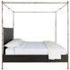 Reese Cerused Forest Black and Dark Antique Brass King Canopy Bed