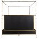 Reese Cerused Forest Black and Dark Antique Brass King Canopy Bed