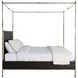 Reese Cerused Forest Black and Dark Antique Brass Canopy Bedroom Set