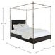 Reese Cerused Forest Black and Dark Antique Brass Queen Canopy Bed