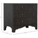 Princeton Cerused Forest Black 3 Drawer Chest