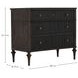Andrea Dark Stained Oak 3 Drawer Chest
