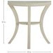 Linda Sesame White Demilune Console Table