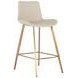 Hines White Upholstered Counter Height Stool