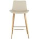 Hines White Upholstered Counter Height Stool