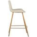 Hines White Upholstered Counter Height Stool