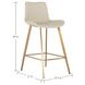 Hines White Upholstered Counter Height Stool