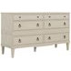 Archie Cerused White 6 Drawer Dresser