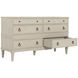 Archie Cerused White 6 Drawer Dresser